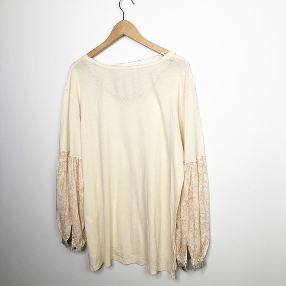 FREE people jade Boho mixed media blouse - Picture 12 of 14